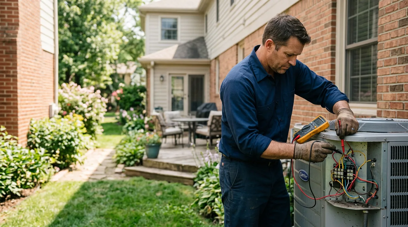 HVAC technician working near Miles, TX
